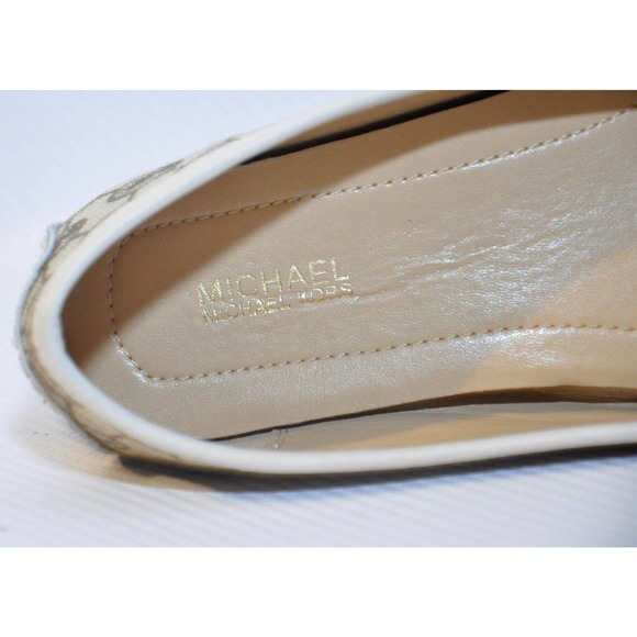 MICHAEL Michael Kors Hamilton Loafer Moc Jacquard Khaki/Vanilla 6.5 New - Picture 8 of 9